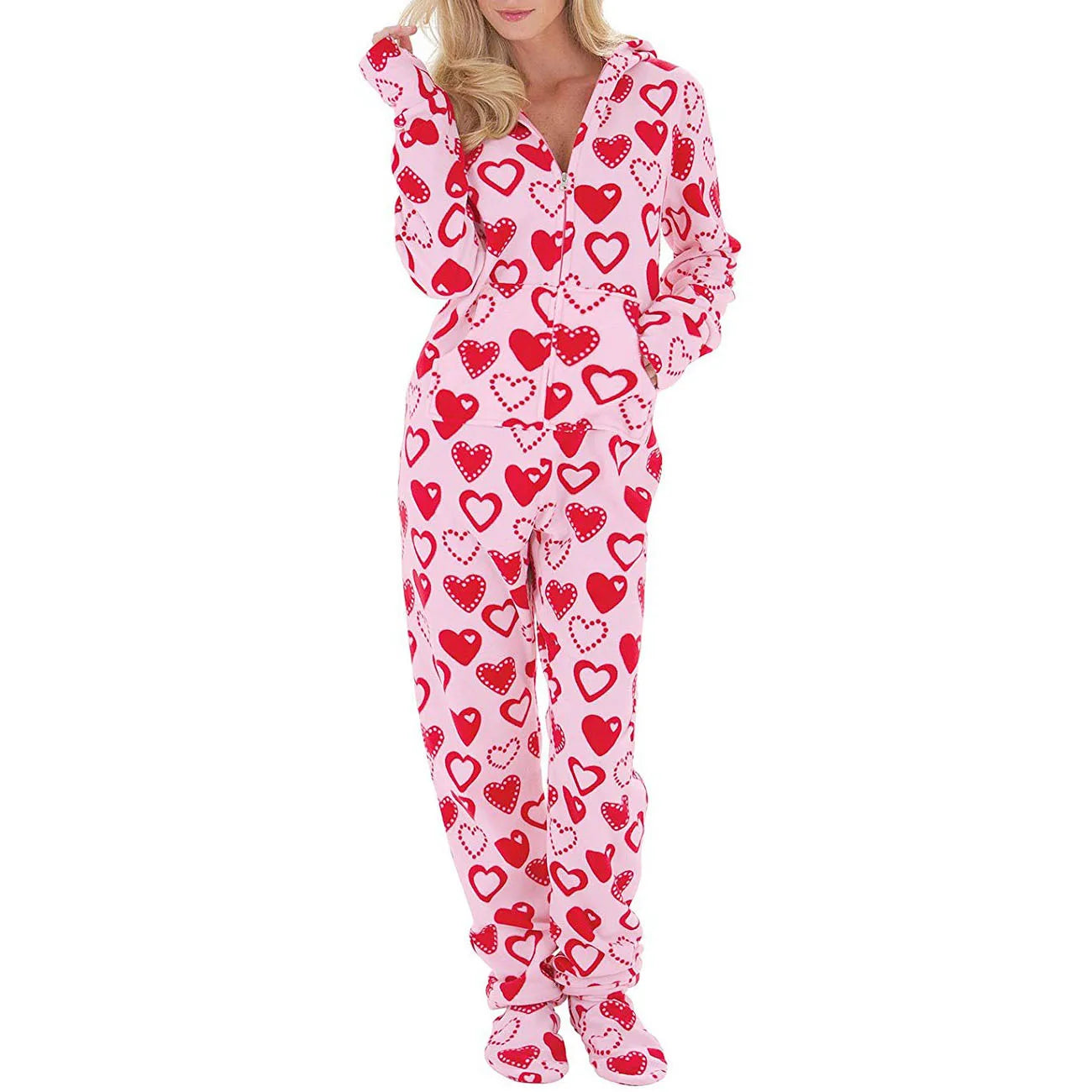Fleece Printed Footed Onesie