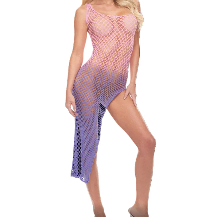 LAPDANCE Violet Sky Off-The-Shoulder Mini Dress - Pink/Violet - One Size