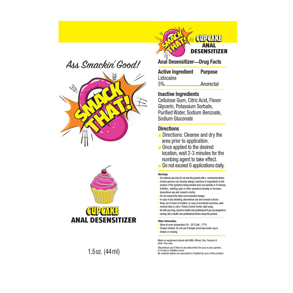 Smack That! Anal Desensitiser Cupcake Flavoured Anal Desensitiser - 44 ml Tube