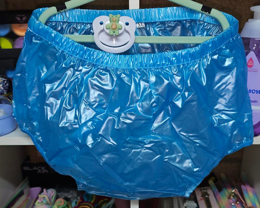 "New Plastic Nappy Covers" Medium Blue