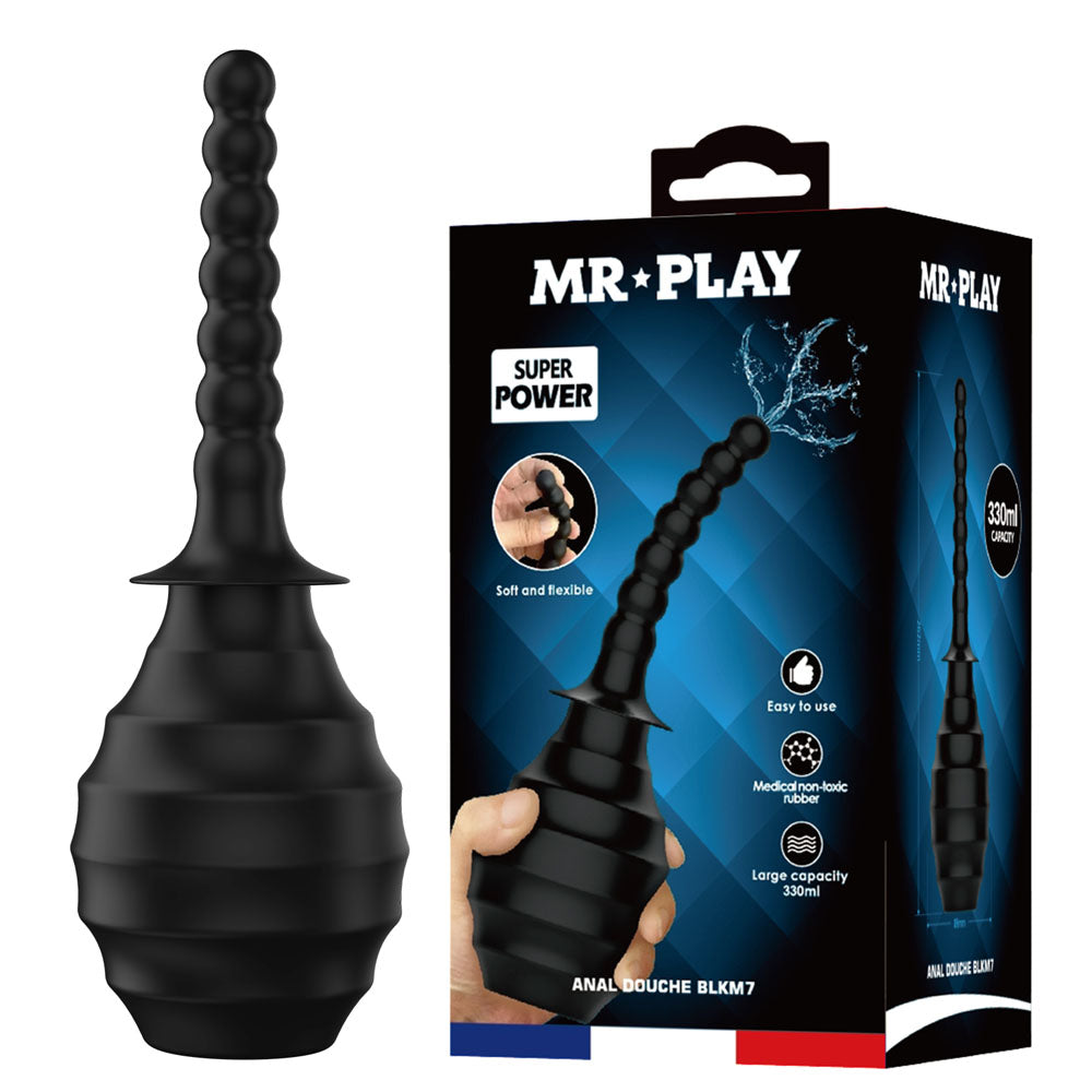 MR PLAY Anal Douche M7 - Black unisex- 330 ml Capacity