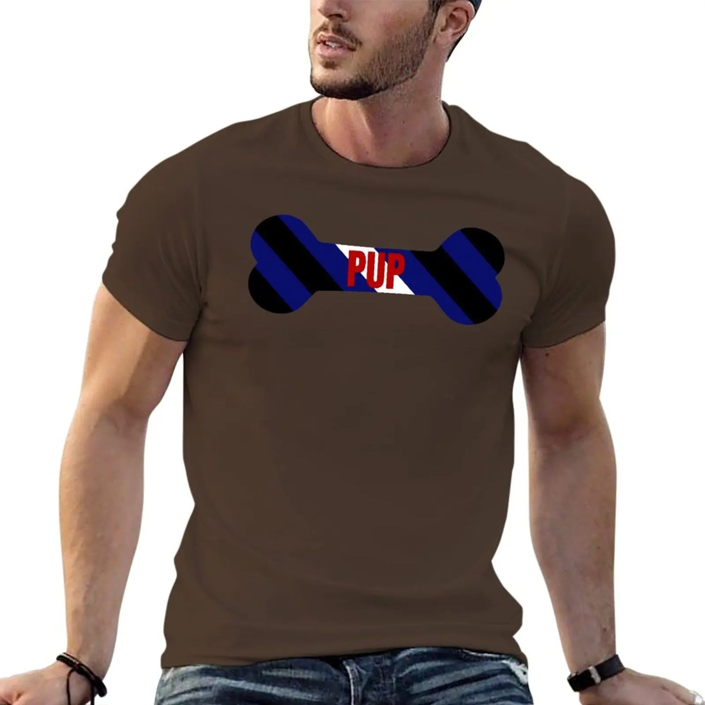 Red Pup Pride Bone T-Shirt quick drying shirt