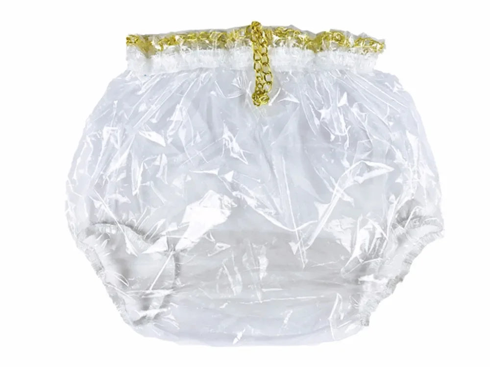Pull-On Locking Plastic Pants Color Glass Clear