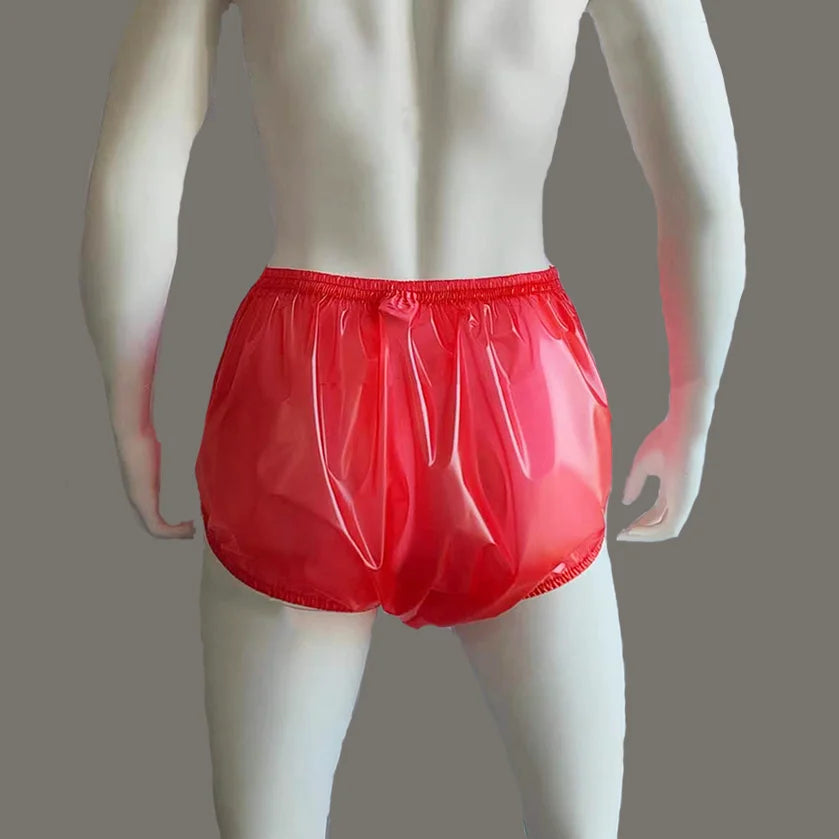 Adult Plastic Diapers Pants  ABDL  PVC Color Red