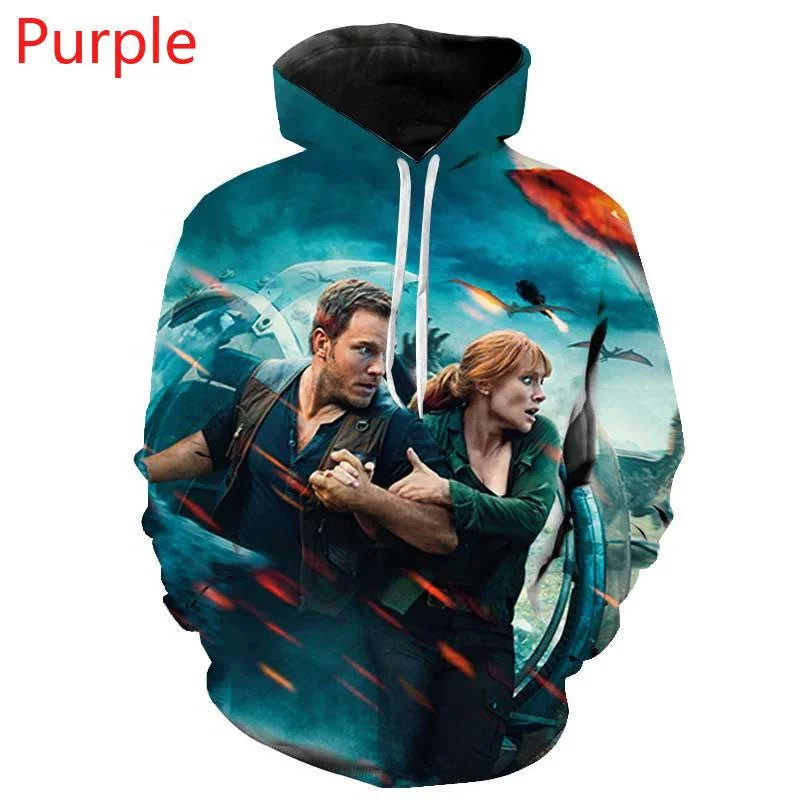 Men and Women Jurassic Park 3d Printing Hoodie Sweatshirt Fashion Casual Hoodie Pullover Harajuku Movie Tops