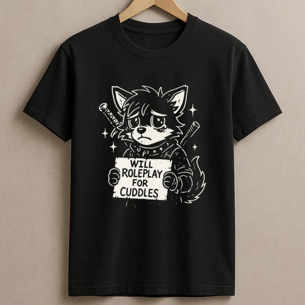 "Will Roleplay for Cuddles" Cute Furry Kawaii Unisex T-Shirt