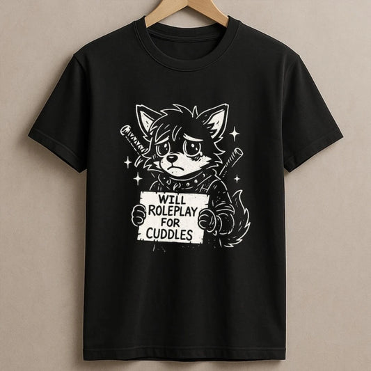 "Will Roleplay for Cuddles" Cute Furry Kawaii Unisex T-Shirt