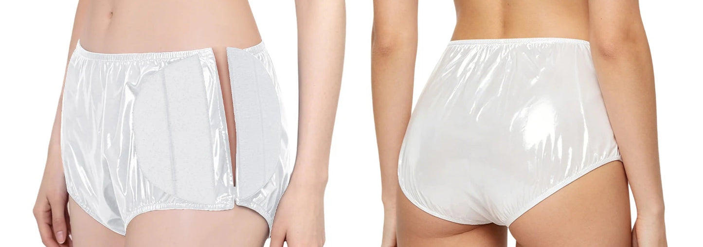 Unisex Vinyl Waterproof Swimmers Reusable Swim Diaper Cover with Hook Loop Fastener