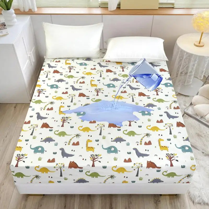 Kuup-Polyester 360° waterproof Cartoon Fitted Sheet Only(no pillowcase)