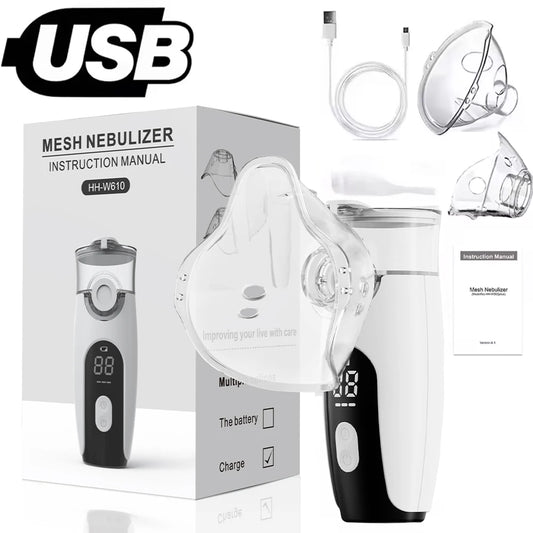 Medical Silent Ultrasonic Nebulizer Automizer Handheld Respirator Portable Asthma Humidifier for Kids Children Adult Health Care