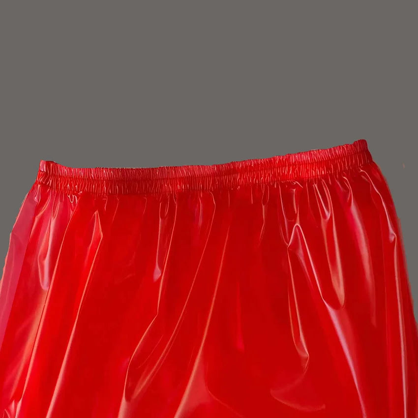 Adult Plastic Diapers Pants  ABDL  PVC Color Red