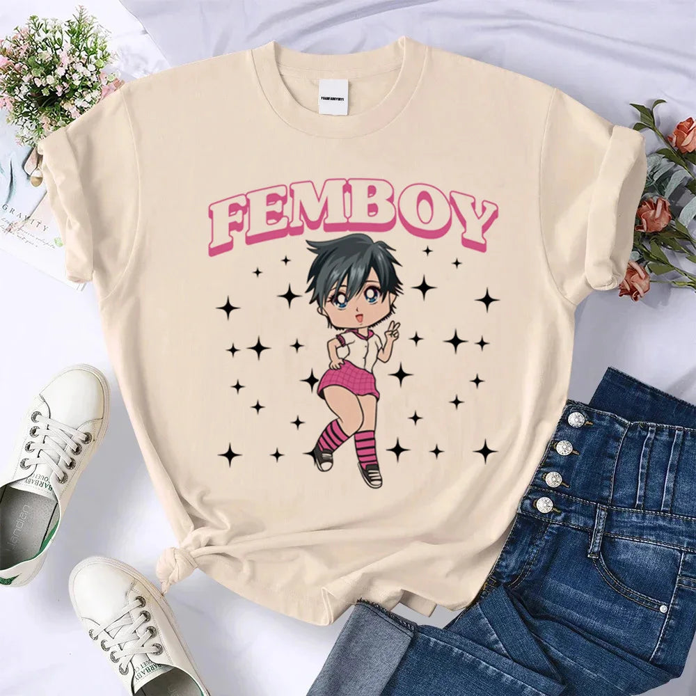 Femboy Shirt Psychedelic Retro Grunge Pastel Tees