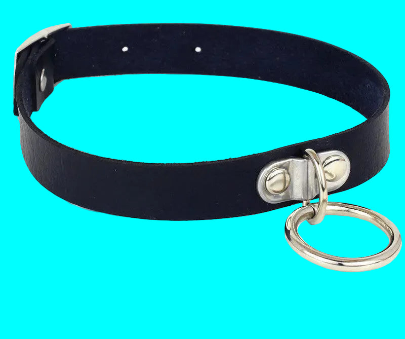 Gothic Black Pu Leather Choker Collar
