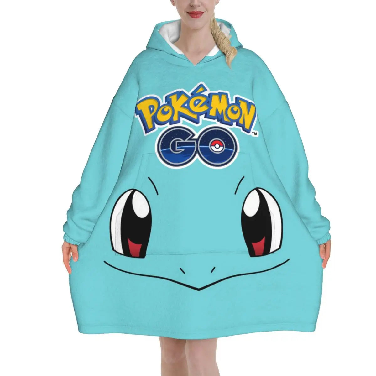 Oversized Pokemoned Pikachus Wearable Blanket Gifts for Women Men Ultrasoft Plush Warm Sweatshirt Blankets With Pocket