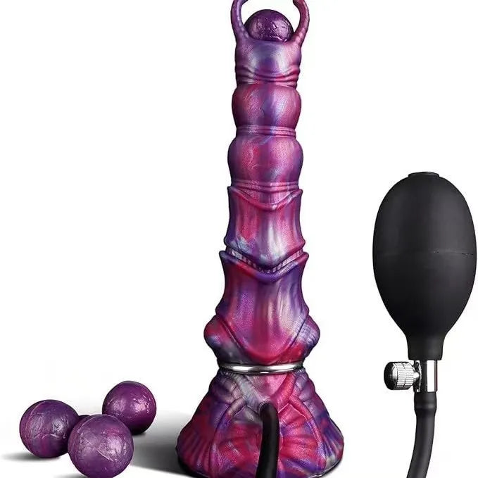 2 Style Inflatable Ovipositor Fantasy Laying Eggs Alien Dildo