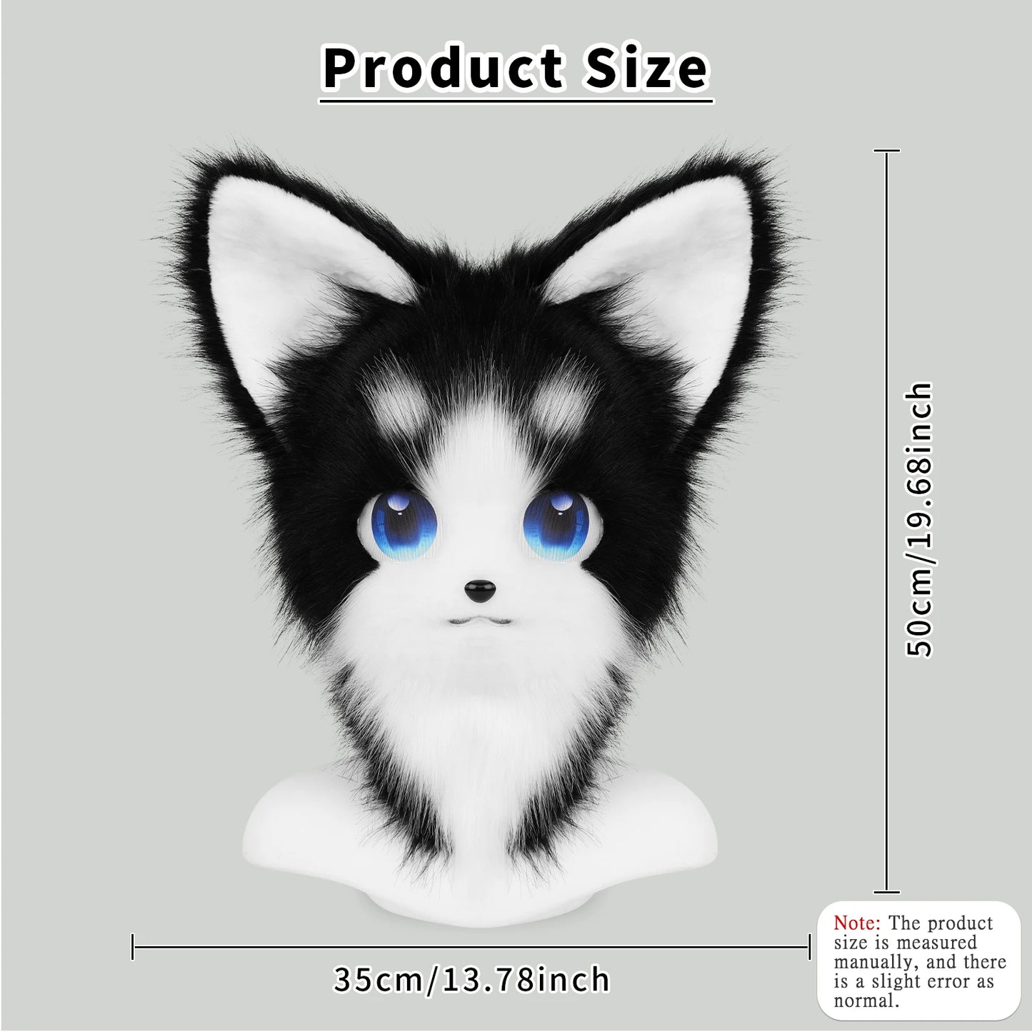 Furry Head Mask Cat /Fox Costume