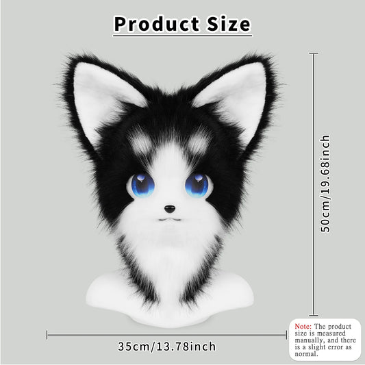 Furry Head Mask Cat /Fox Costume