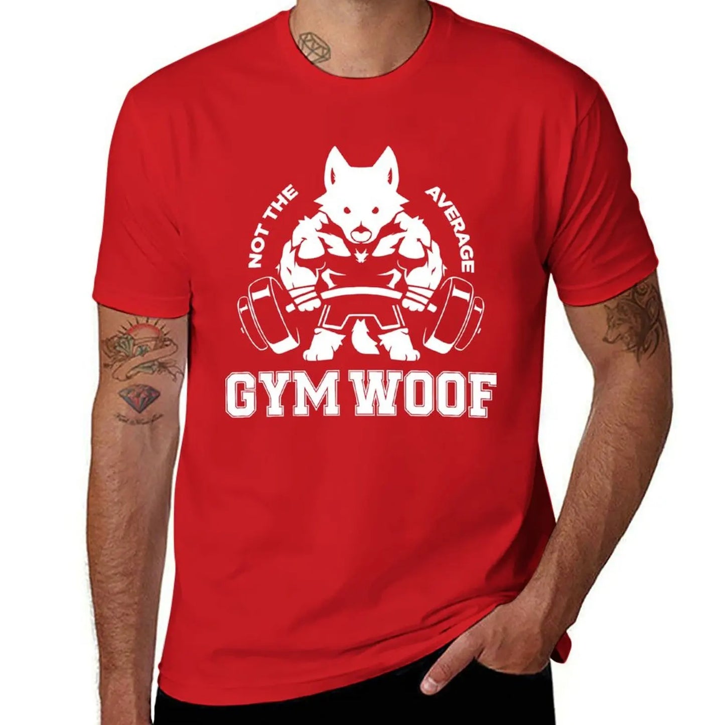 Not the average GYM WOOF T-Shirt Up To 6XL