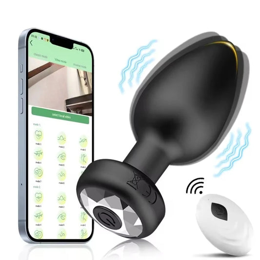 APP/Remote Control Anal Vibrator Wireless Bluetooth Butt Plug Stimulator Male Prostate Massager