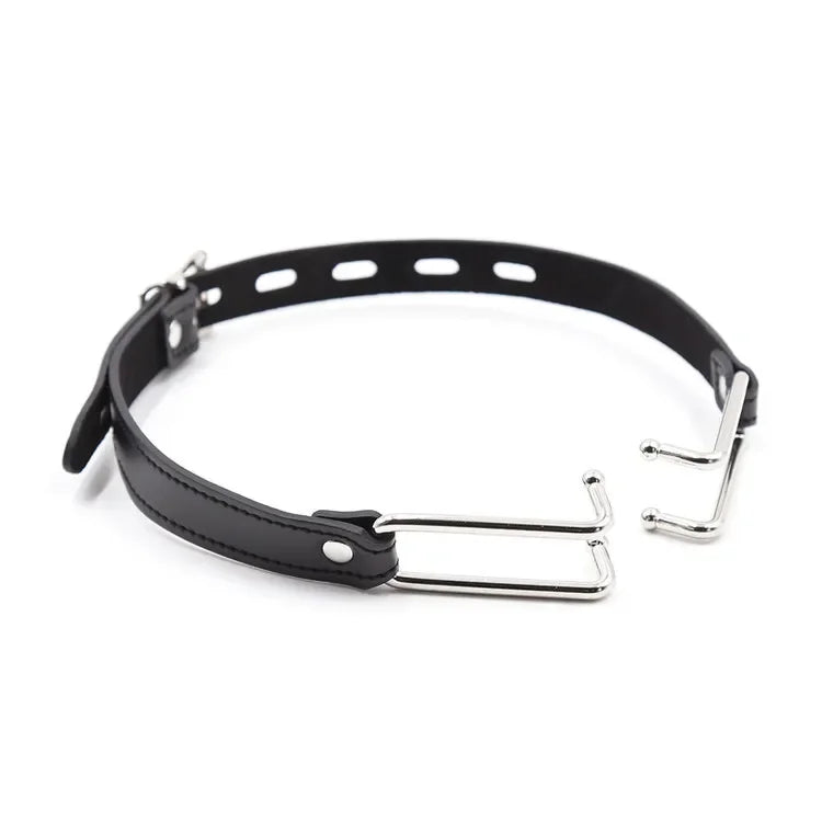 Harness Gag Spreader Open Mouth Metal Claw Hook Couples Bondage