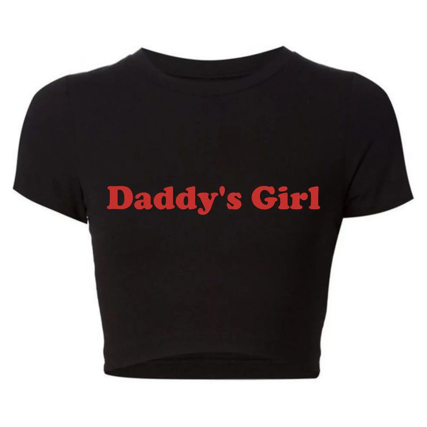 Daddy's Girl Printed Cropped Top Kawaii Grunge Baby Tee