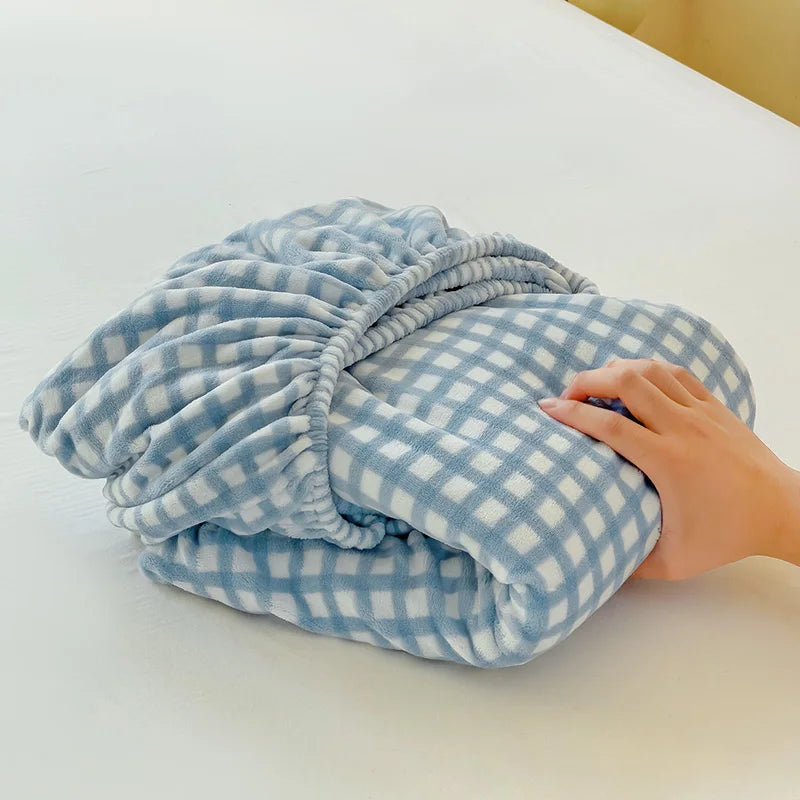 Premium Super Soft Flannel Fitted Sheet 1Pc-Deep Pocket 25cm