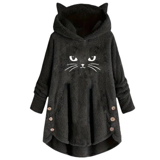 Cat Ears Long-Sleeved Hooded Sweatshirt