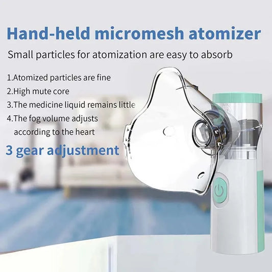 Silent Mesh Nebulizer Handheld Asthma Inhaler Atomizer Mini Portable