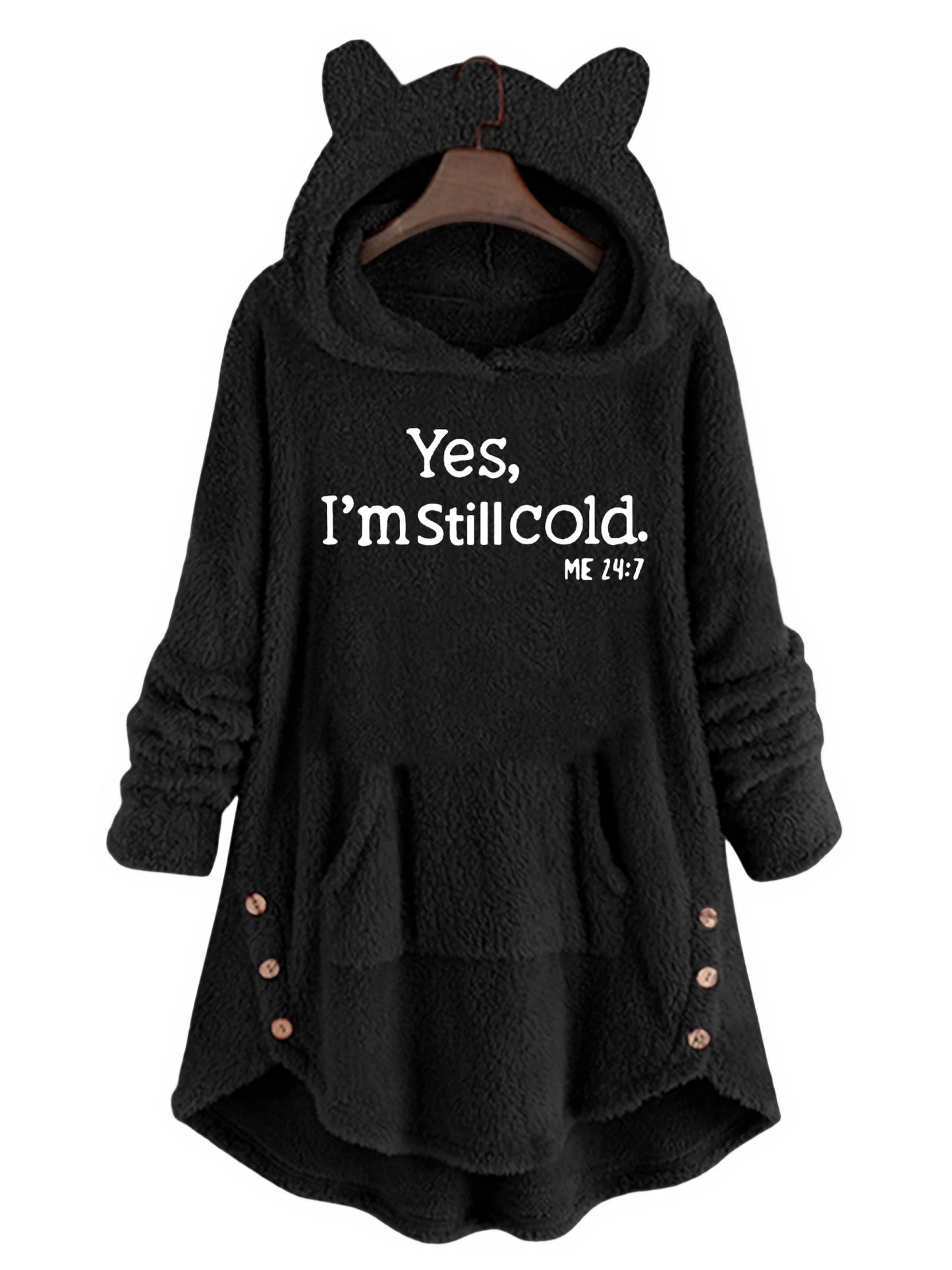 Cat Ears Long-Sleeved Hooded Sweatshirt