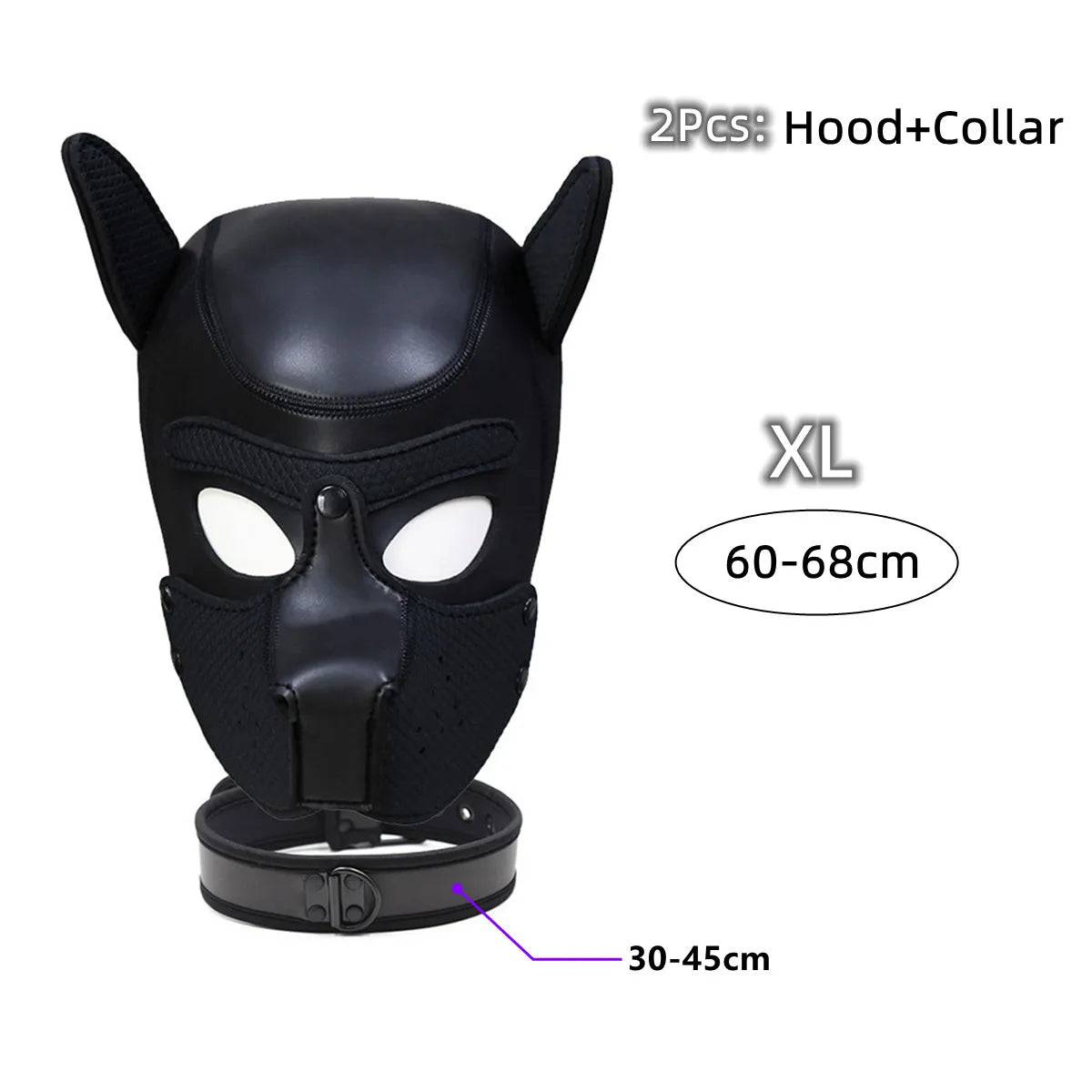 Puppy Cosplay Costumes Increased Large Size Padded Rubber Full Head Hood Mask