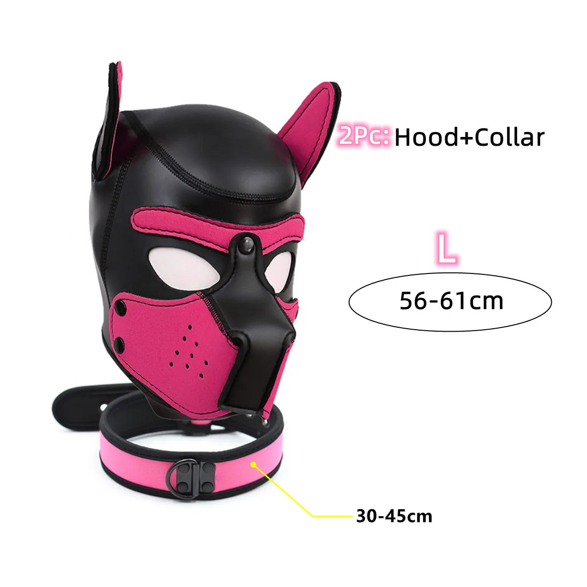 Puppy Cosplay Costumes Increased Large Size Padded Rubber Full Head Hood Mask