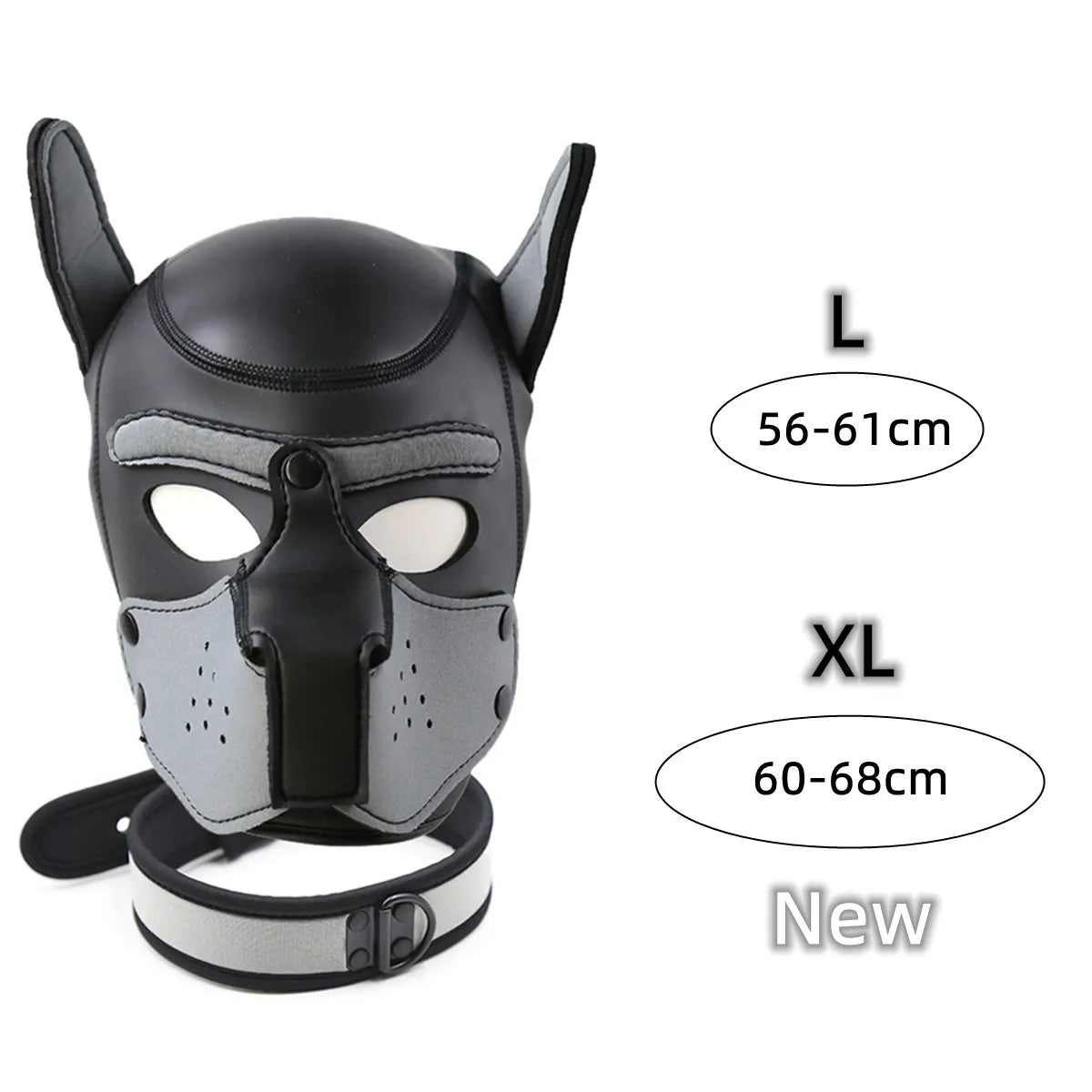 Puppy Cosplay Costumes Increased Large Size Padded Rubber Full Head Hood Mask
