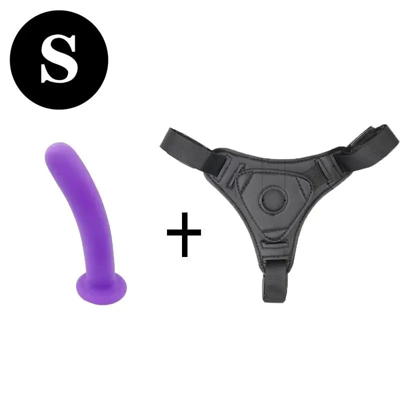 Adjustable Silicone Strap On Dildo Harness Set S M L