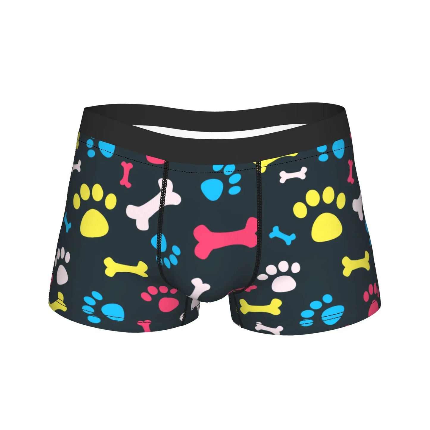Men's Pet Prints Dog Boxer Briefs Breathable Underpants M-XXL