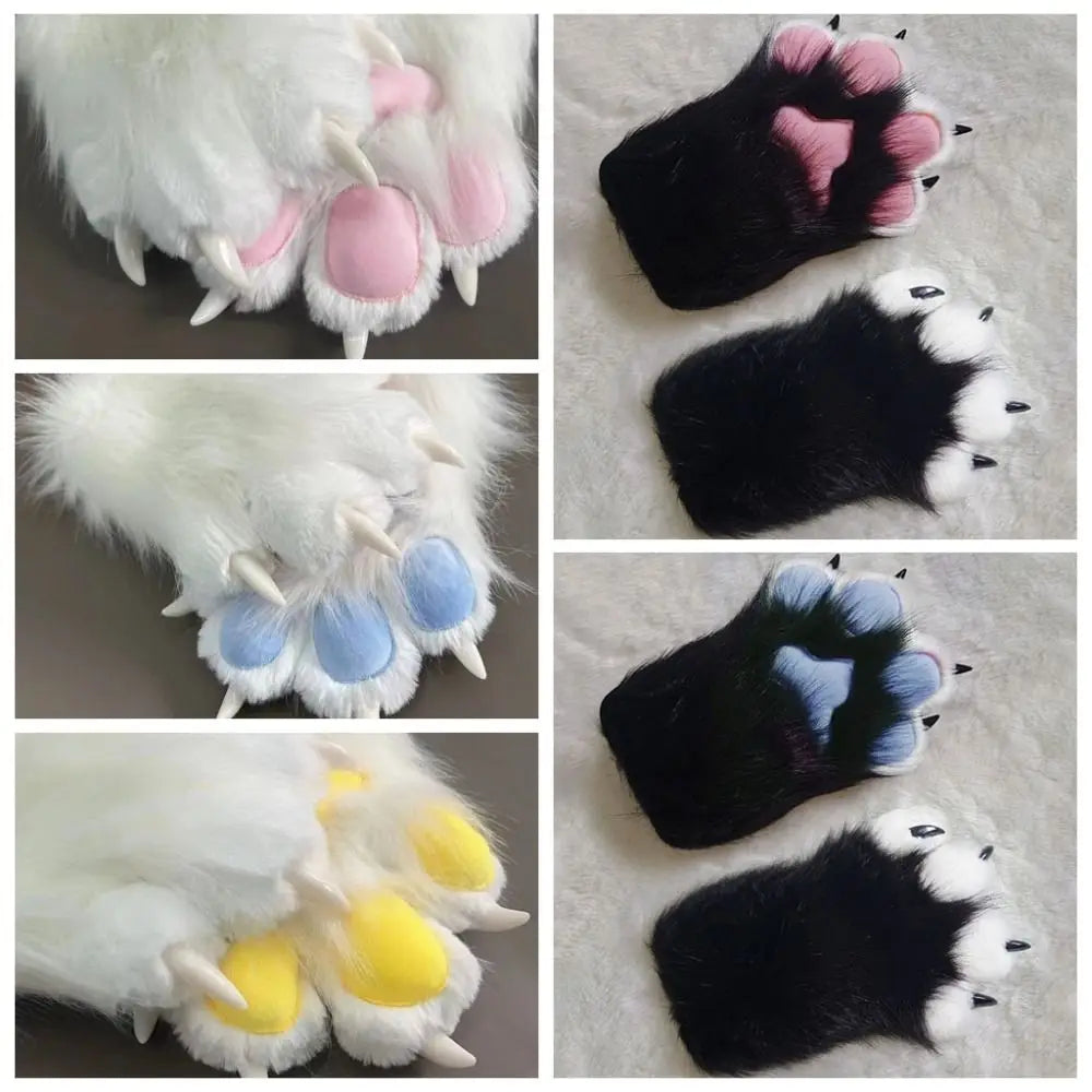 Kigurumi Plush Cat Paw Gloves