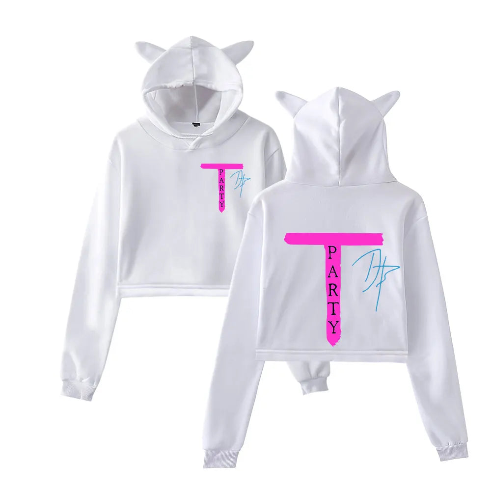 Sweatshirts for Adult- Cat Ear Crop Fashion