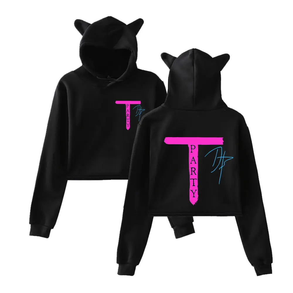Sweatshirts for Adult- Cat Ear Crop Fashion