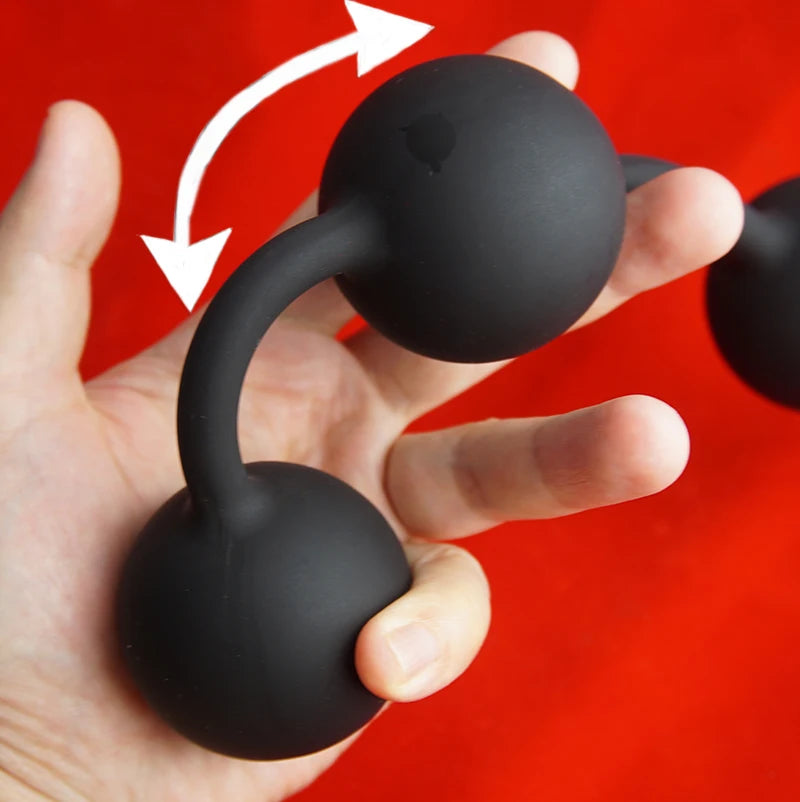 Silicone Anal Beads with Silicone Huge Anal Balls