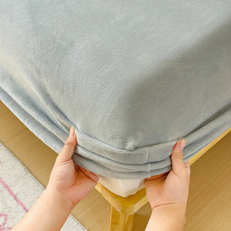 Premium Super Soft Flannel Fitted Sheet 1Pc-Deep Pocket 25cm