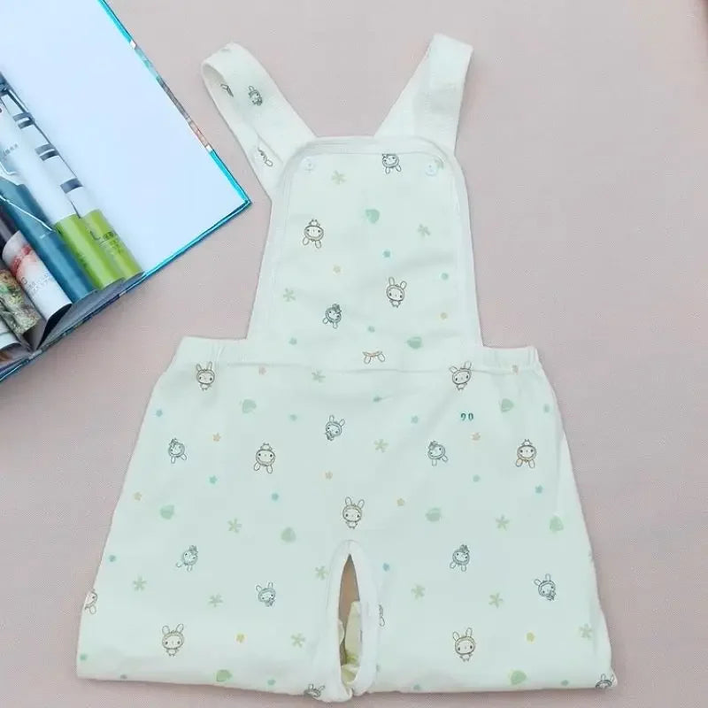 Couple Suspenders Rompers Open crotch Pants Sleeping Pants Pure Cotton Adult Baby ABDL Cartoon Pattern Comfortable Jumpsuit
