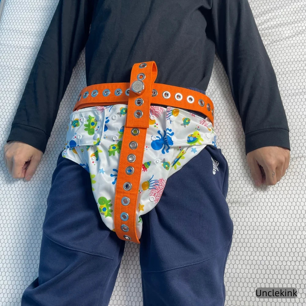 Restraint Medical ABDL Accessories Clothing Locking Anti Removal Belt Diaper Lockable Incontinence Patients Eldery Dementia
