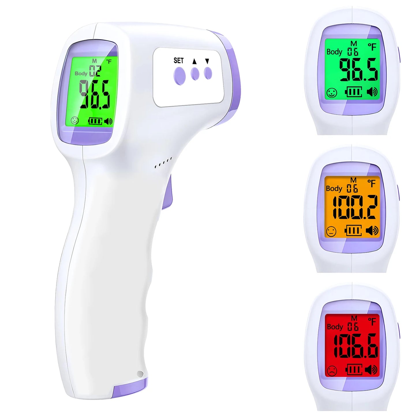 Digital Infrared Thermometer Thermometers Or Portable Finger Pulse Oximeter