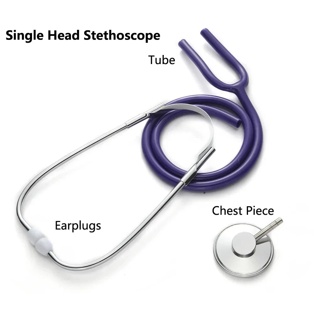 Portable Single Head Stethoscope Professional Medical Equipment Device Student Vet Nurse Clinic