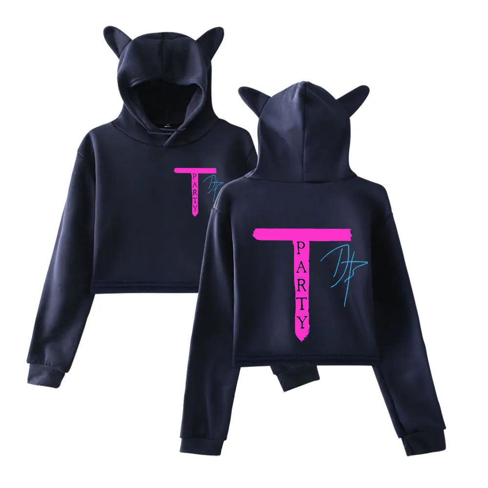Sweatshirts for Adult- Cat Ear Crop Fashion
