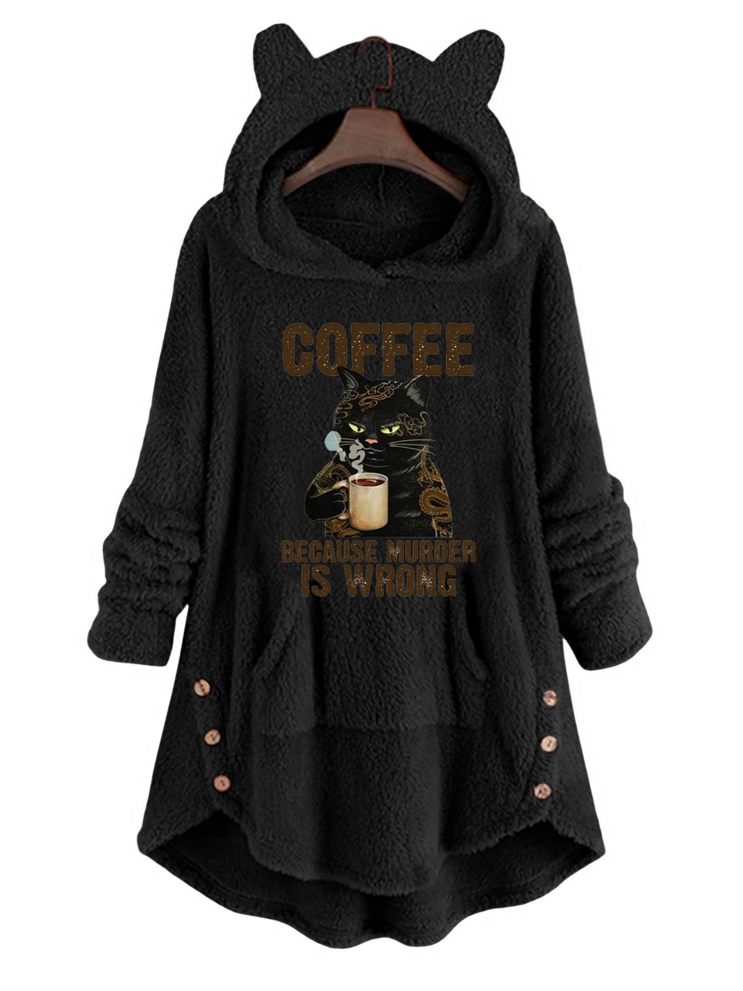 Cat Ears Long-Sleeved Hooded Sweatshirt