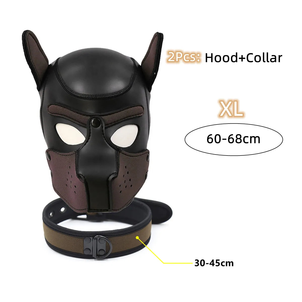 Puppy Cosplay Costumes Increased Large Size Padded Rubber Full Head Hood Mask