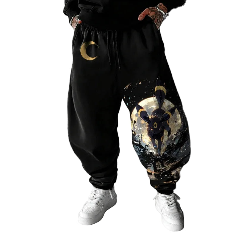 Pokémon Umbreon Creative Hand-painted Print Sweatpants