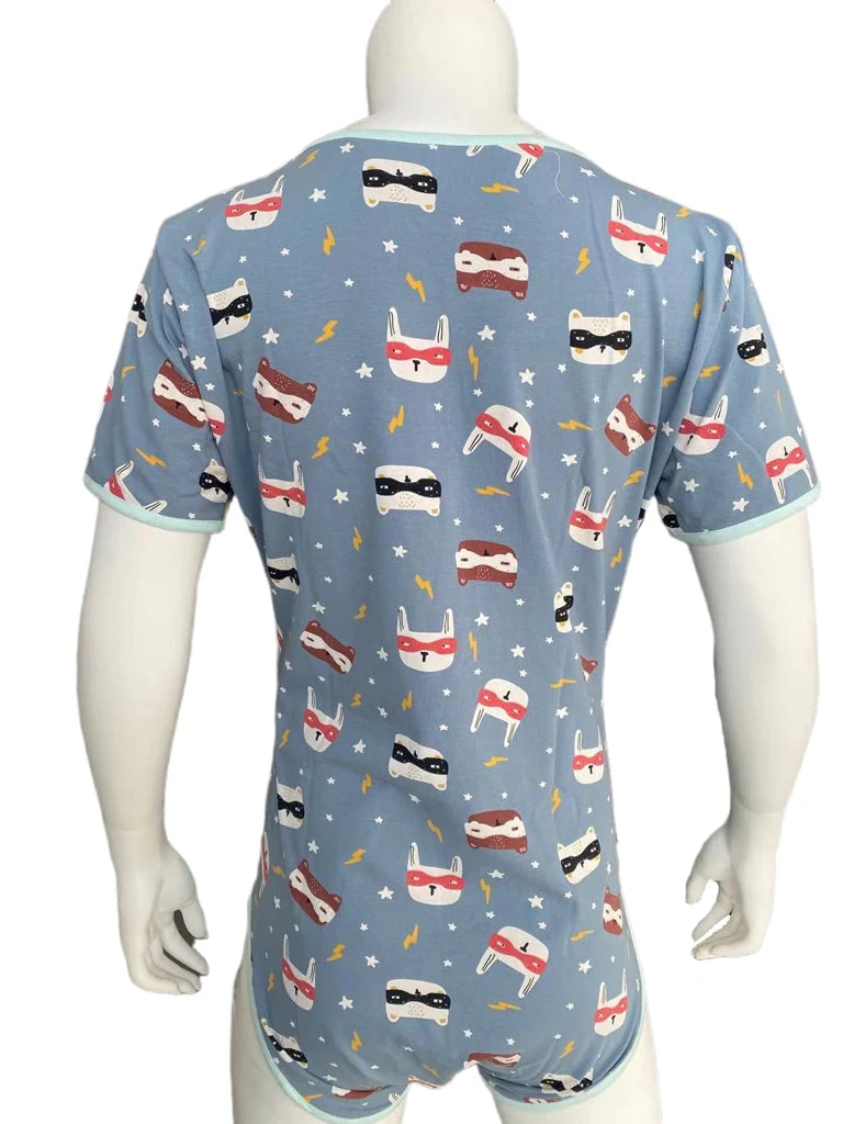 Adult Baby Diaper Lover Onesie Snap Crotch Romper
