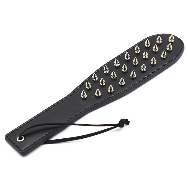 BDSM Spanking Paddle Dual Side Leather Spiked Sex Toys for Couples