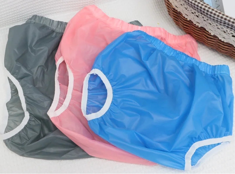 Water Resistant Reusable Diaper Cover Adult Incontinence Plastic Pants Leakproof Underpant Special Need Underwear Briefs